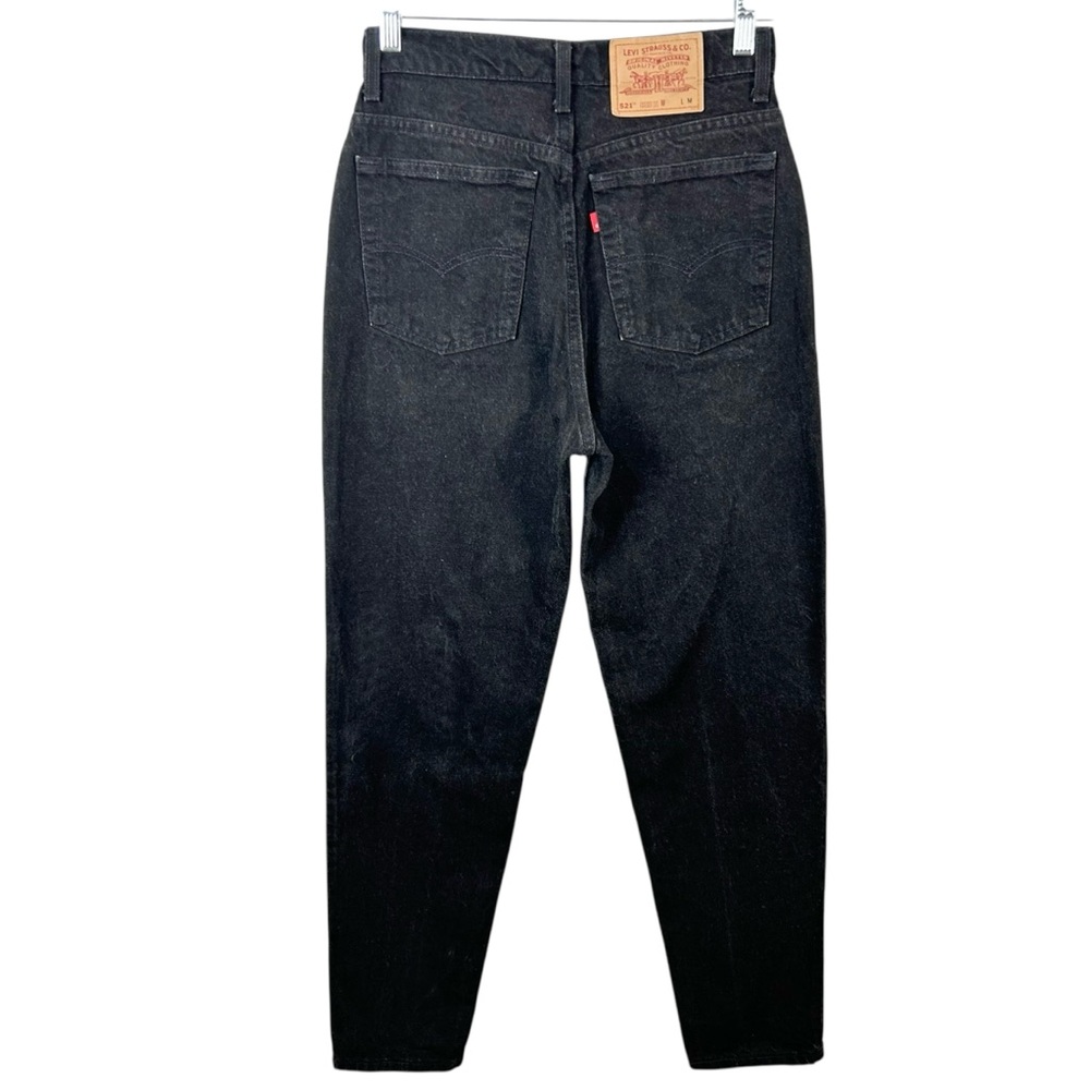 Vintage Levi's Women's 521 Tapered Fit Tapered Leg High Rise Jeans Black sz 10 M